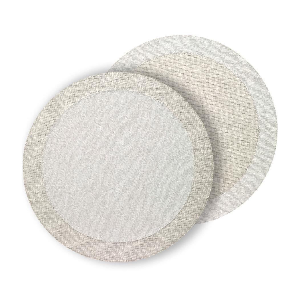 Halo Reversible Round Placemats, Set 4 - Placemat Side View | Bone & Brass