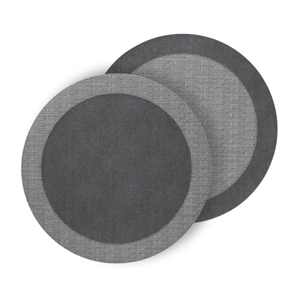 Halo Reversible Round Placemats, Set 4 - Placemat View | Bone & Brass
