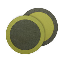 Halo Reversible Round Placemats, Set 4 - Placemat Texture Detail | Bone & Brass