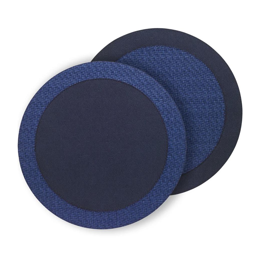Halo Reversible Round Placemats, Set 4 - Placemat Side View | Bone & Brass