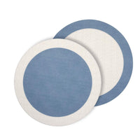 Halo Reversible Round Placemats, Set 4 - Placemat Side View | Bone & Brass