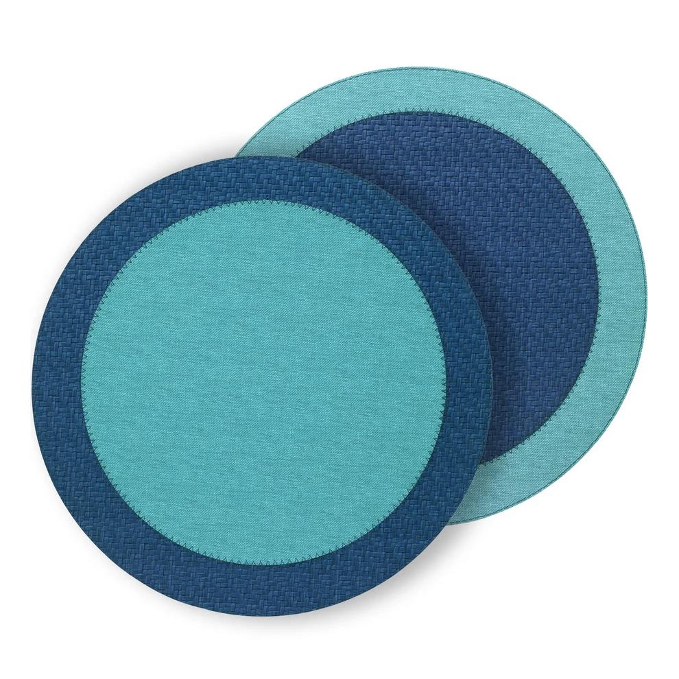 Halo Reversible Round Placemats, Set 4 - Placemat Detail | Bone & Brass