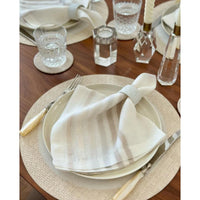 Halo Reversible Round Placemats, Set 4 - Placemat Side View | Bone & Brass