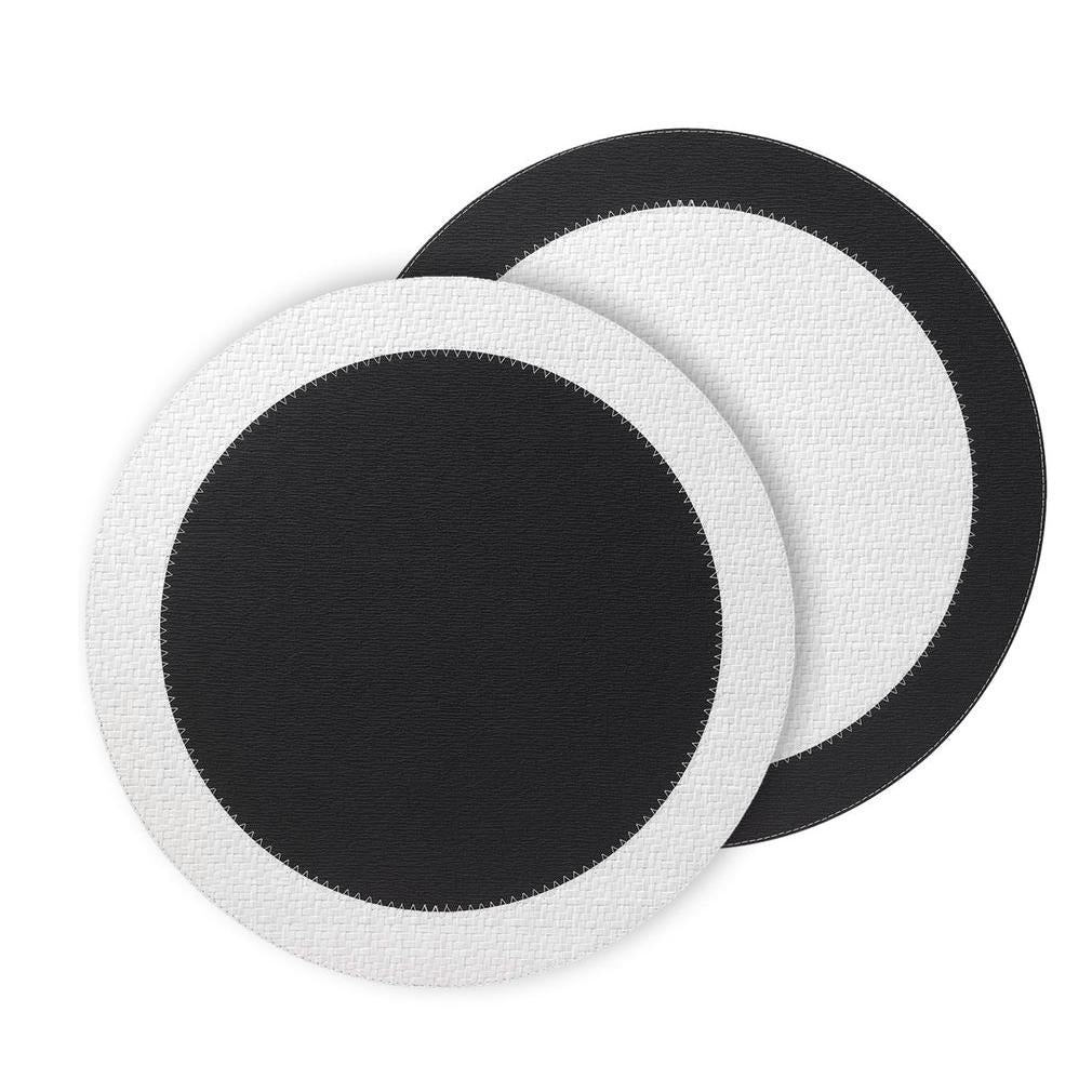Halo Reversible Round Placemats, Set 4 | Bone & Brass