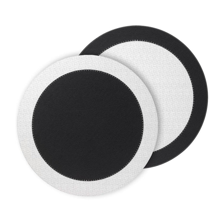 Halo Reversible Round Placemats, Set 4 | Bone & Brass