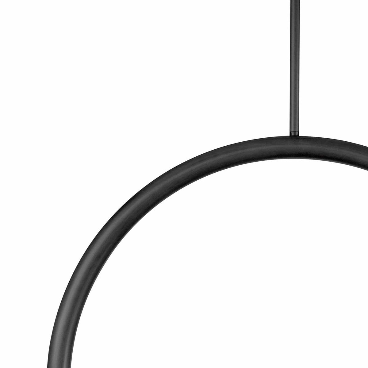 Happy Pendant Large Oil Rubbed Bronze, a modern black metal frame with a playful, symmetrical design.