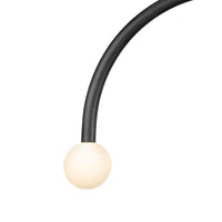 Happy Large Pendant in oil rubbed bronze with a matte white glass globe.
