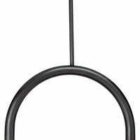 Happy Pendant Small, oil rubbed bronze metal frame with a modern, playful arched design.