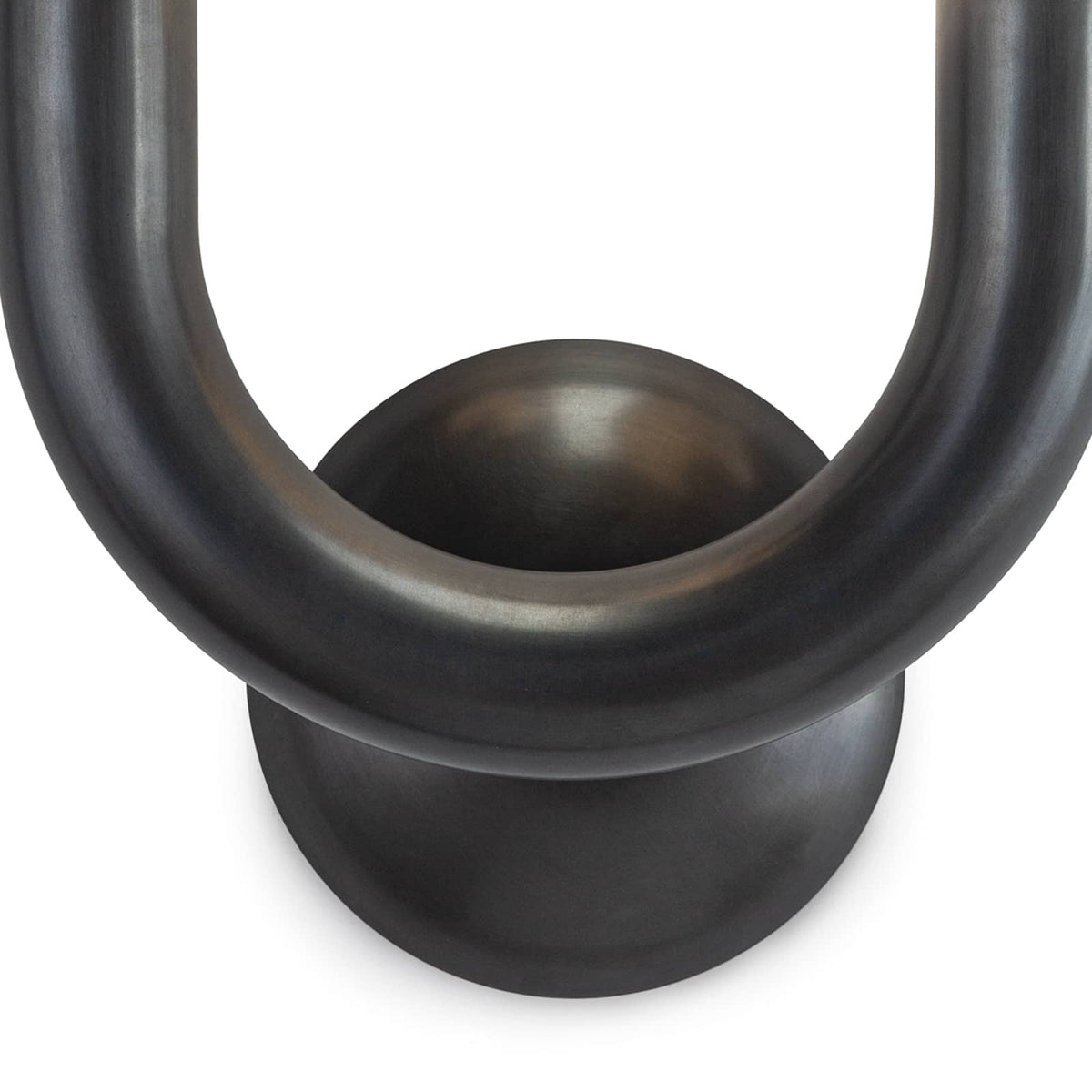 Happy Sconce Right Side in oil rubbed bronze with a U-shaped metal frame.