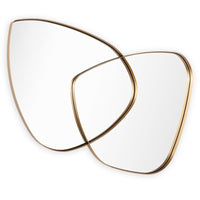 Harmony Large Natural Brass Overlapping Mirror with bold, edgy frames and unique organic shapes.