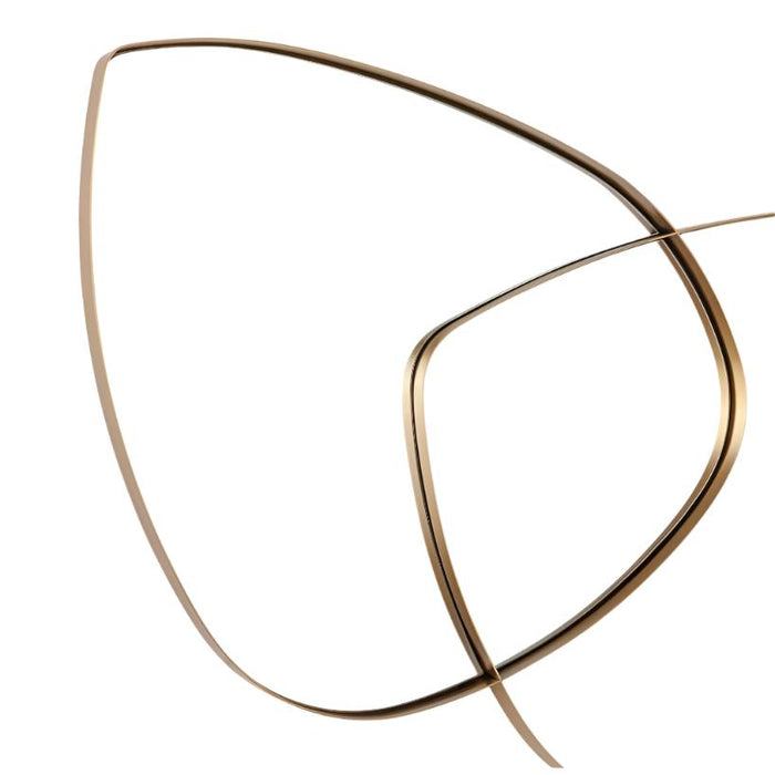 Large Harmony mirror with natural brass overlapping frames, 40x52 inches.