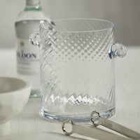Harrow Swirl Glass Ice Bucket - Ice Bucket Detail | Bone & Brass