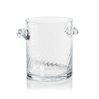 Harrow Swirl Glass Ice Bucket - Ice Bucket Handle Detail | Bone & Brass