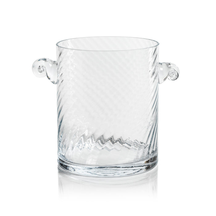 Harrow Swirl Glass Ice Bucket | Bone & Brass