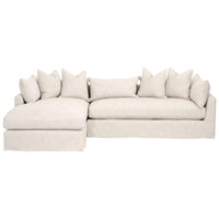 Hayberry Beige Slipcover Left Arm Facing Sectional