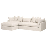 Hayberry Beige Slipcover Left Arm Facing Sectional
