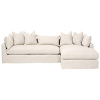 Hayberry Beige Slipcover Left Arm Facing Sectional