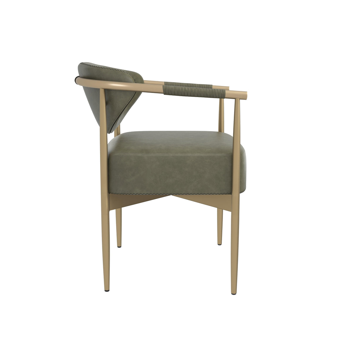 Heloise Dining Armchair - Ivanhoe Pine - Chair Upholstery Detail | Bone & Brass