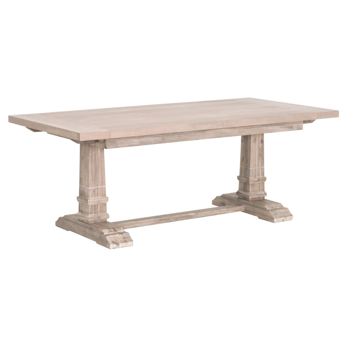 Henry Gray Wood Extension Dining Table - Table Side View | Bone & Brass