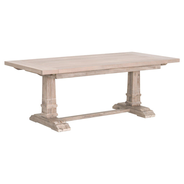 Henry Gray Wood Extension Dining Table - Table Side View | Bone & Brass