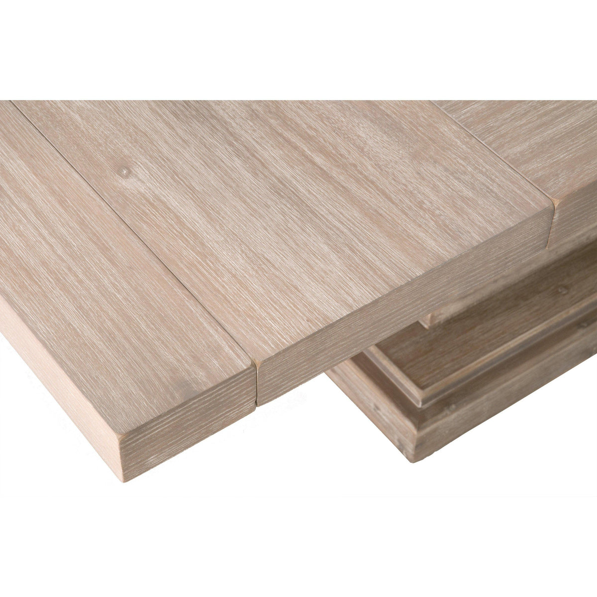 Henry Gray Wood Square Extension Dining Table - Table Top View | Bone & Brass