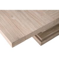 Henry Gray Wood Square Extension Dining Table - Table Top View | Bone & Brass