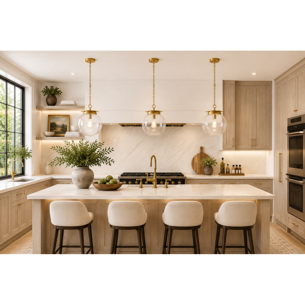 Heritage Brass Calhoun Milk Glass Pendant