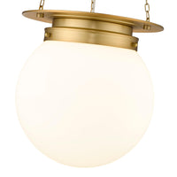 Heritage Brass Calhoun Milk Glass Pendant