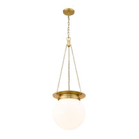 Heritage Brass Calhoun Milk Glass Pendant