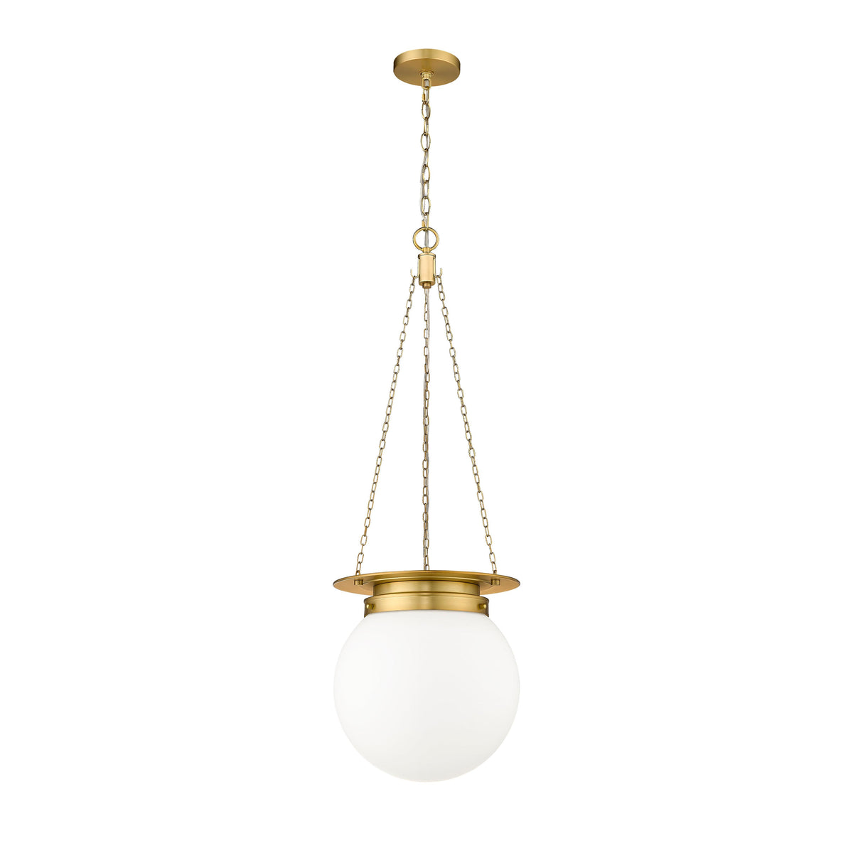 Heritage Brass Calhoun Milk Glass Pendant