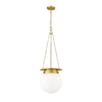 Heritage Brass Calhoun Milk Glass Pendant