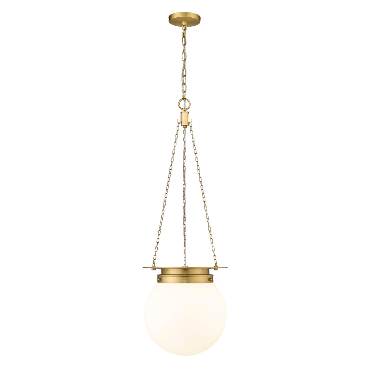Heritage Brass Calhoun Milk Glass Pendant