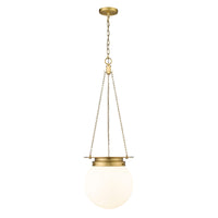 Heritage Brass Calhoun Milk Glass Pendant