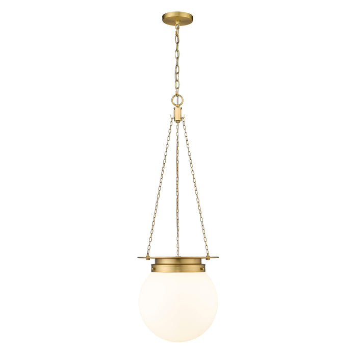 Heritage Brass Calhoun Milk Glass Pendant