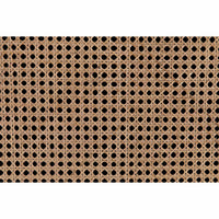 Close-up of natural light brown woven cane texture, ideal for furniture accents.