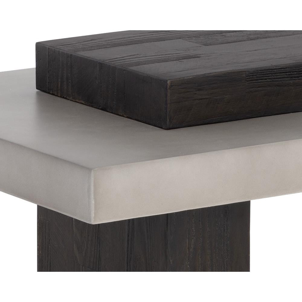Herriot Dark Brown & Grey Concrete Coffee Table - Table Detail | Bone & Brass