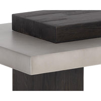 Herriot Dark Brown & Grey Concrete Coffee Table - Table Detail | Bone & Brass