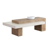 Herriot Concrete Two-Toned Coffee Table | Bone & Brass