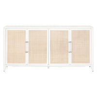 Hiland Rattan White Media Sideboard | Bone & Brass