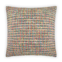 Holbein Multi Colored Throw Pillow, a 24" square luxury designer accent pillow with refined textured fabric.