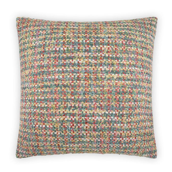 Holbein Multi Colored Throw Pillow, a 24" square luxury designer accent pillow with refined textured fabric.