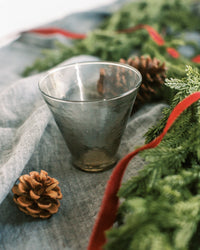 Handblown Hammered Funneled Glasses | Set of 2