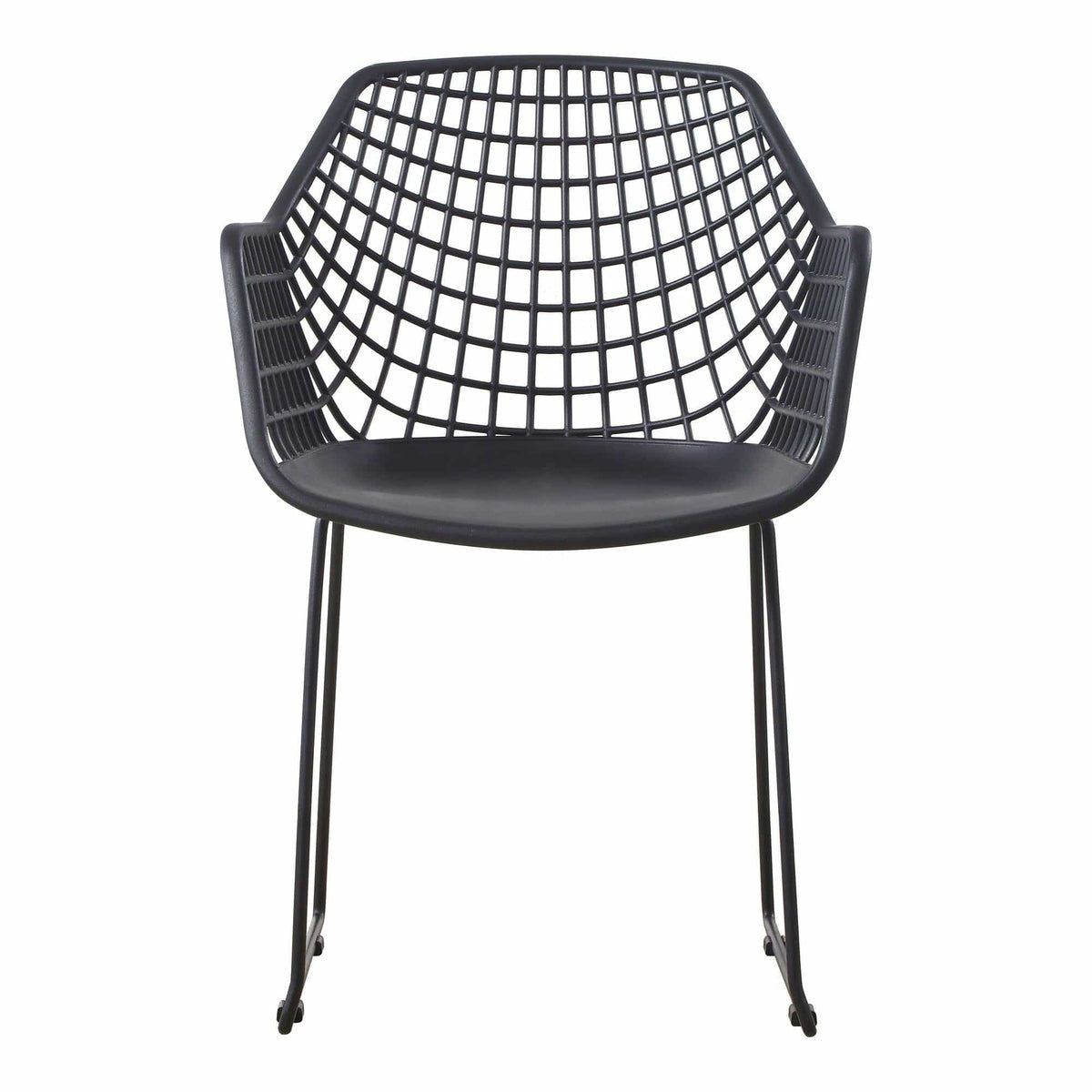 Honolulu Black Outdoor Chair - Outdoor Dining Chair Side View | Bone & Brass