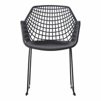Honolulu Black Outdoor Chair - Outdoor Dining Chair Side View | Bone & Brass