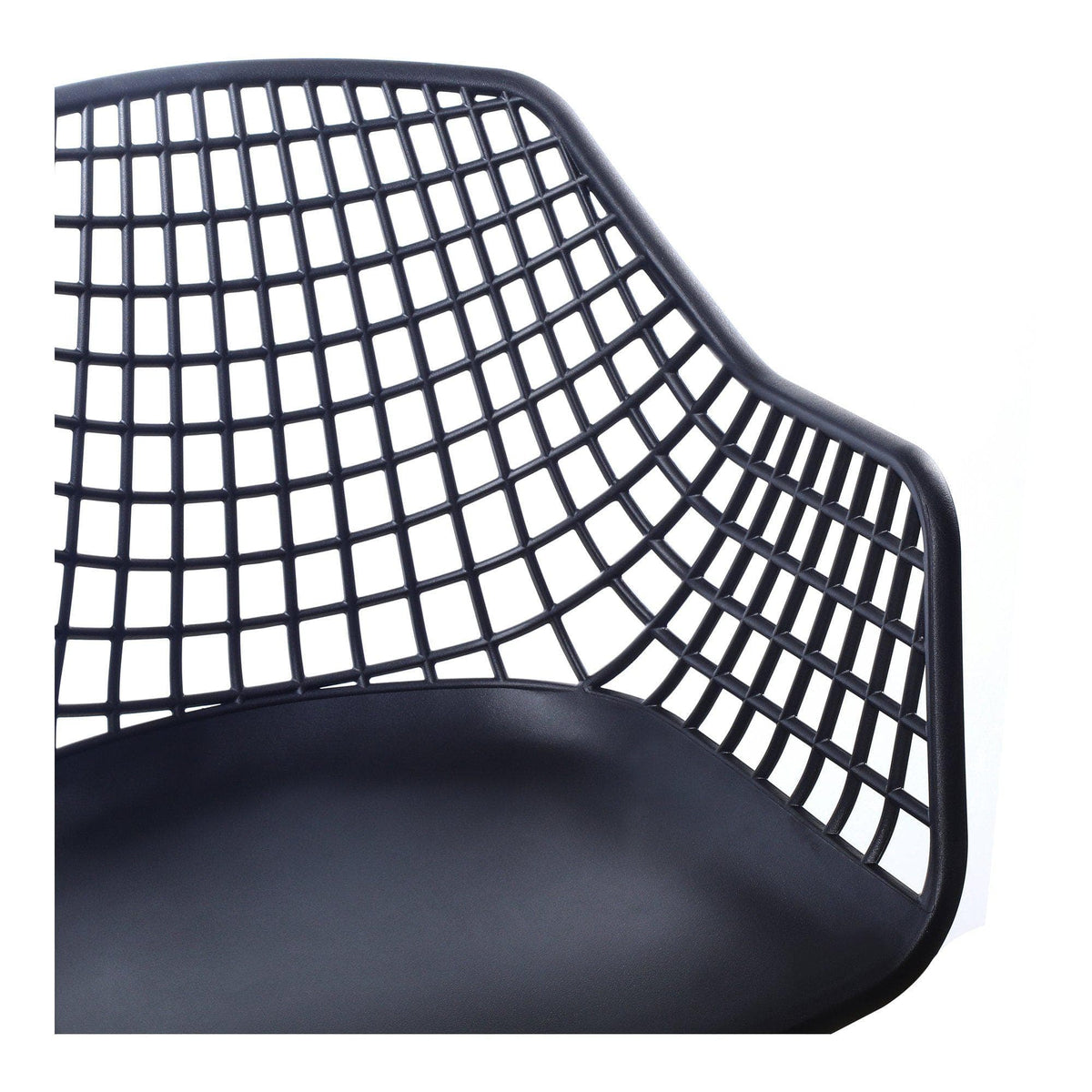 Honolulu Black Outdoor Chair - Outdoor Dining Chair Side View | Bone & Brass