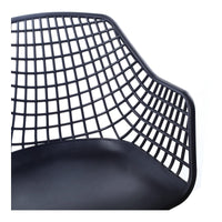 Honolulu Black Outdoor Chair - Outdoor Dining Chair Side View | Bone & Brass