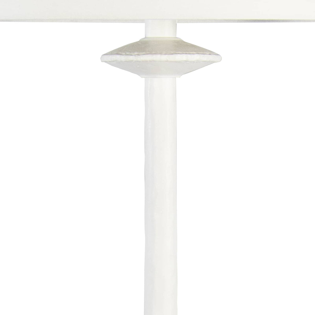 Hope Floor Lamp with a matte white finish and unique complex curves, featuring a linen shade.