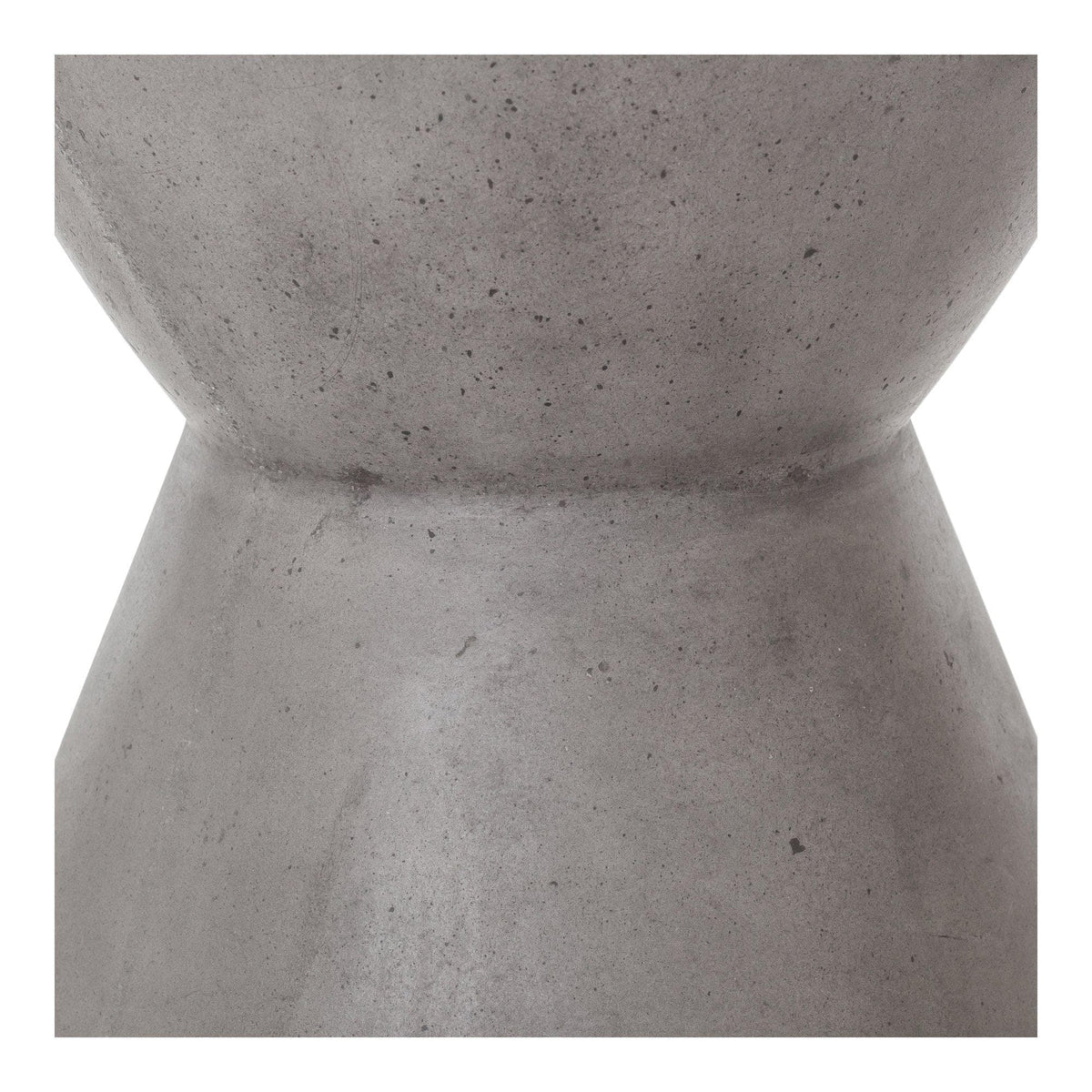 Hourglass Gray Concrete Outdoor Stool - Close Up | Bone & Brass