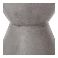Hourglass Gray Concrete Outdoor Stool - Close Up | Bone & Brass