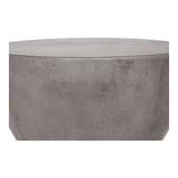 Hourglass Gray Concrete Outdoor Stool - Alternate View | Bone & Brass